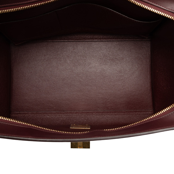 Pre-Loved Celine Medium Tricolor Leather Trapeze Satchel - Picture 4 of 7